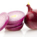 Red Onion and Slices Isolated on White Background
