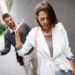 Breakup of a couple with man and sad girlfriend outdoor. Divorce, couple, love, pain concept.
