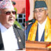 File photo of CPN-UML Chairman KP Sharma Oli (left) and Nepali Congress President Sher Bahadur Deuba. Photos: THT